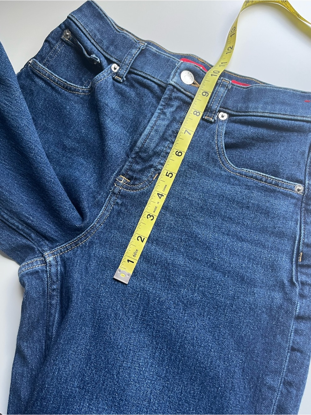 Spanx Spanxshape Authentic 360 Wide Leg Blue Denim Jeans Small Petite - Picture 10 of 11